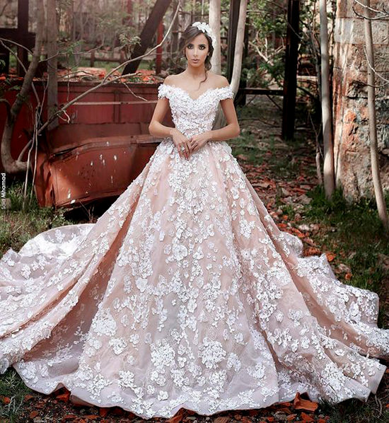 2023 Vestidos De Casamento Da Princesa De Luxo Tule Manga Longa